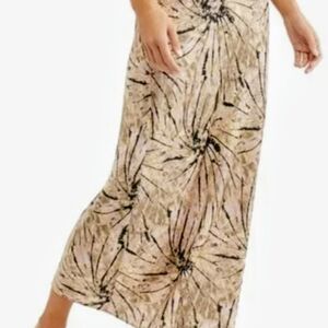 Free People Normani High Waist Midi Skirt Magic Smoke Combo Size 0